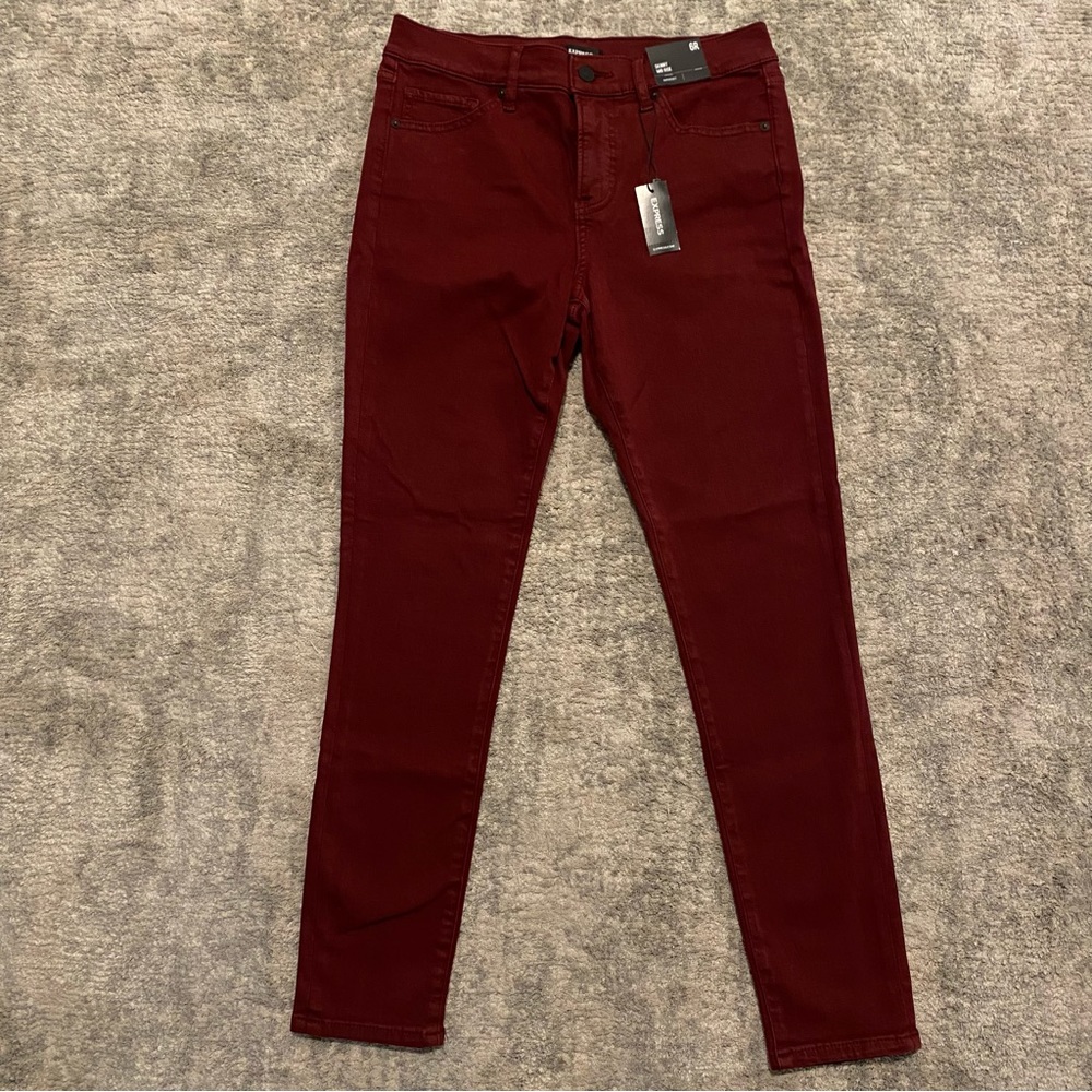 Maroon Express Skinny Mid Rise Supersoft Jeans